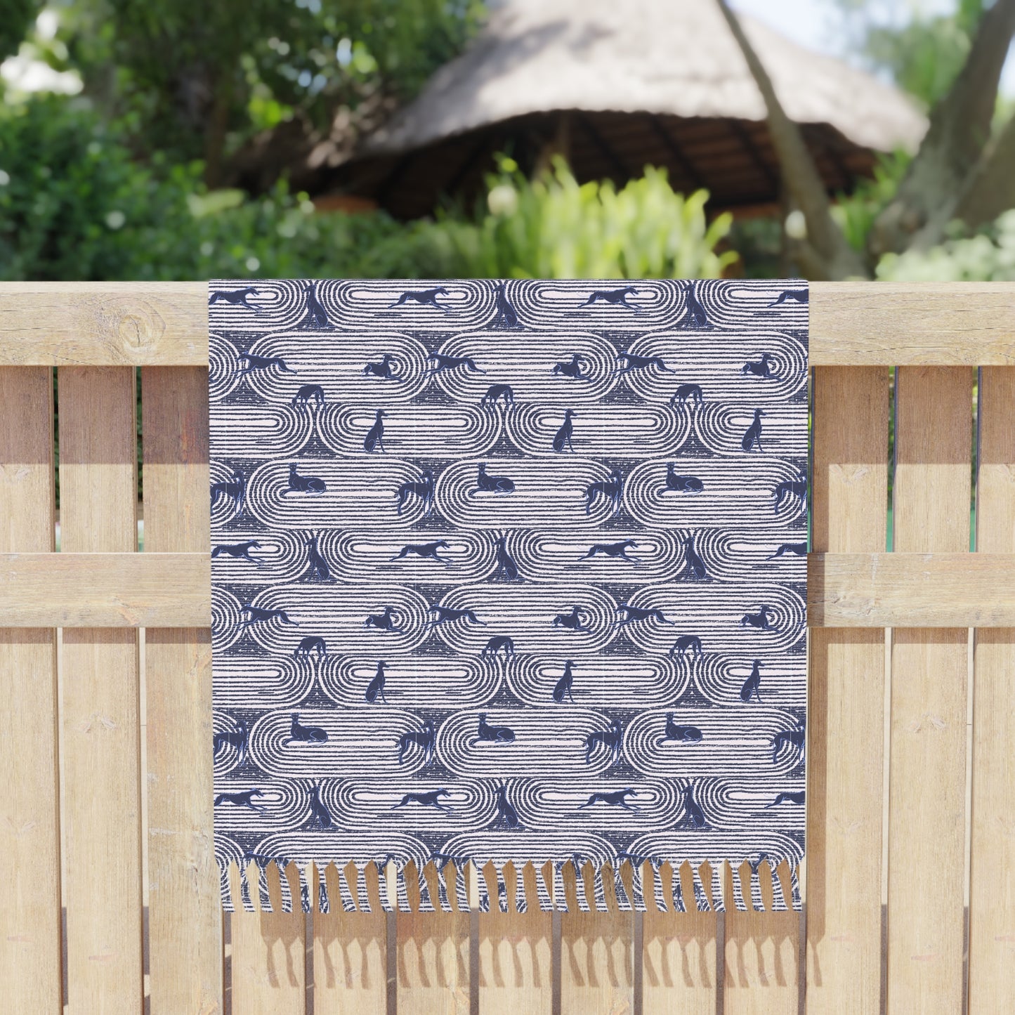 Boho Beach Towel | Greyhounds | Pink Track