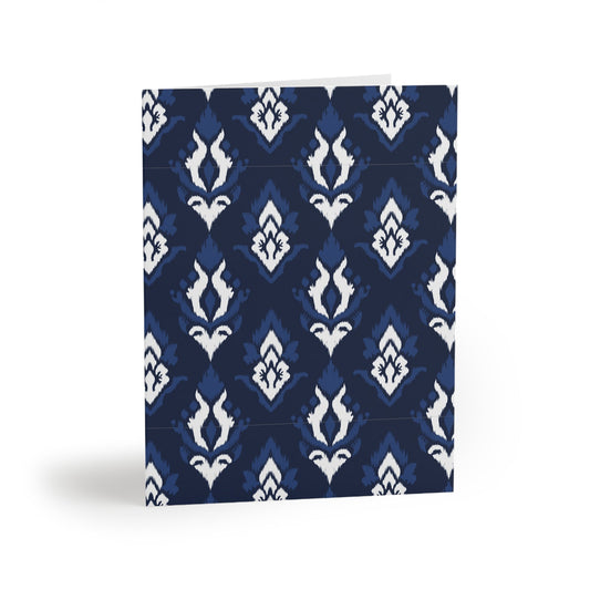 Notecards Set | Navy & White | Ikat