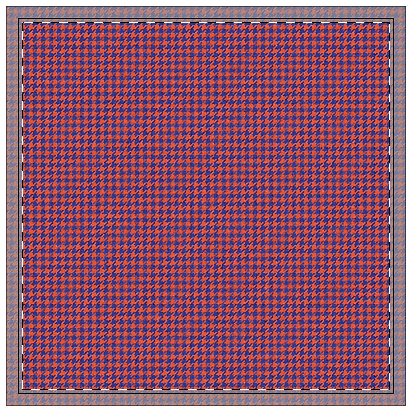 Napkin 4-set | Bright Blue & Orange | Houndstooth