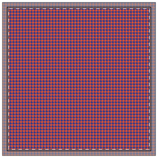 Napkin 4-set | Bright Blue & Orange | Houndstooth