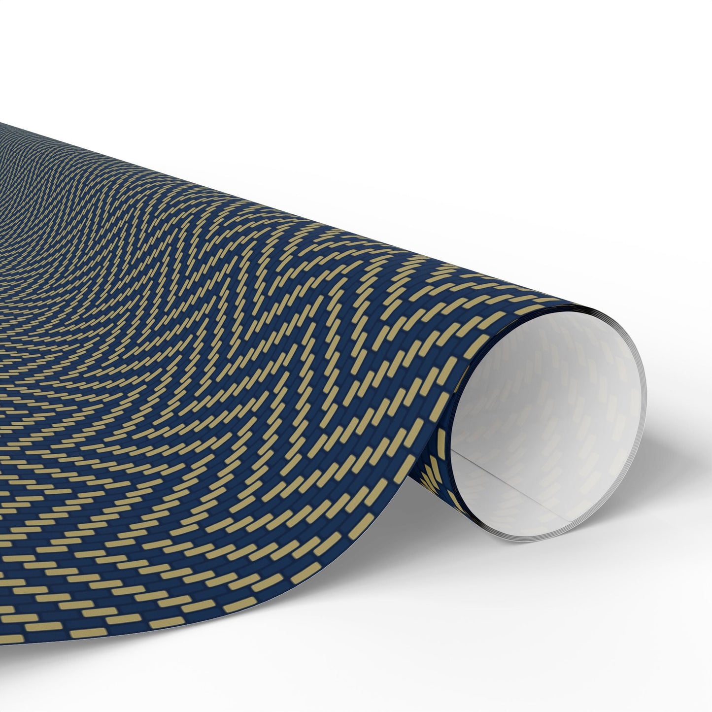 Gift Wrap | Blue & Gold | Herringbone