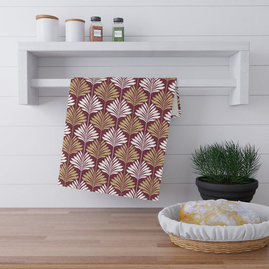 Tea Towels | Maroon & Gold | Deco