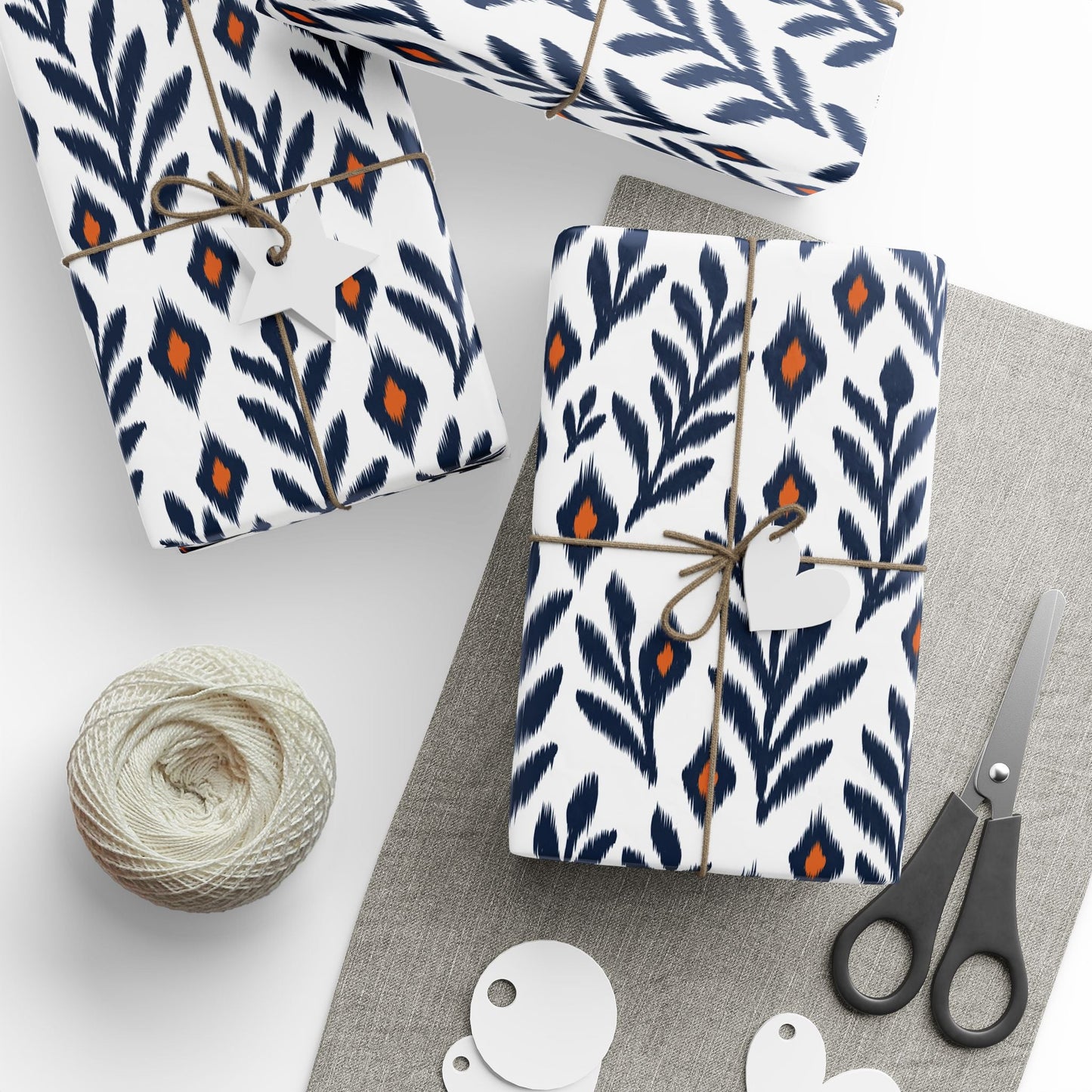 Gift Wrap | Orange & Blue | Laurel