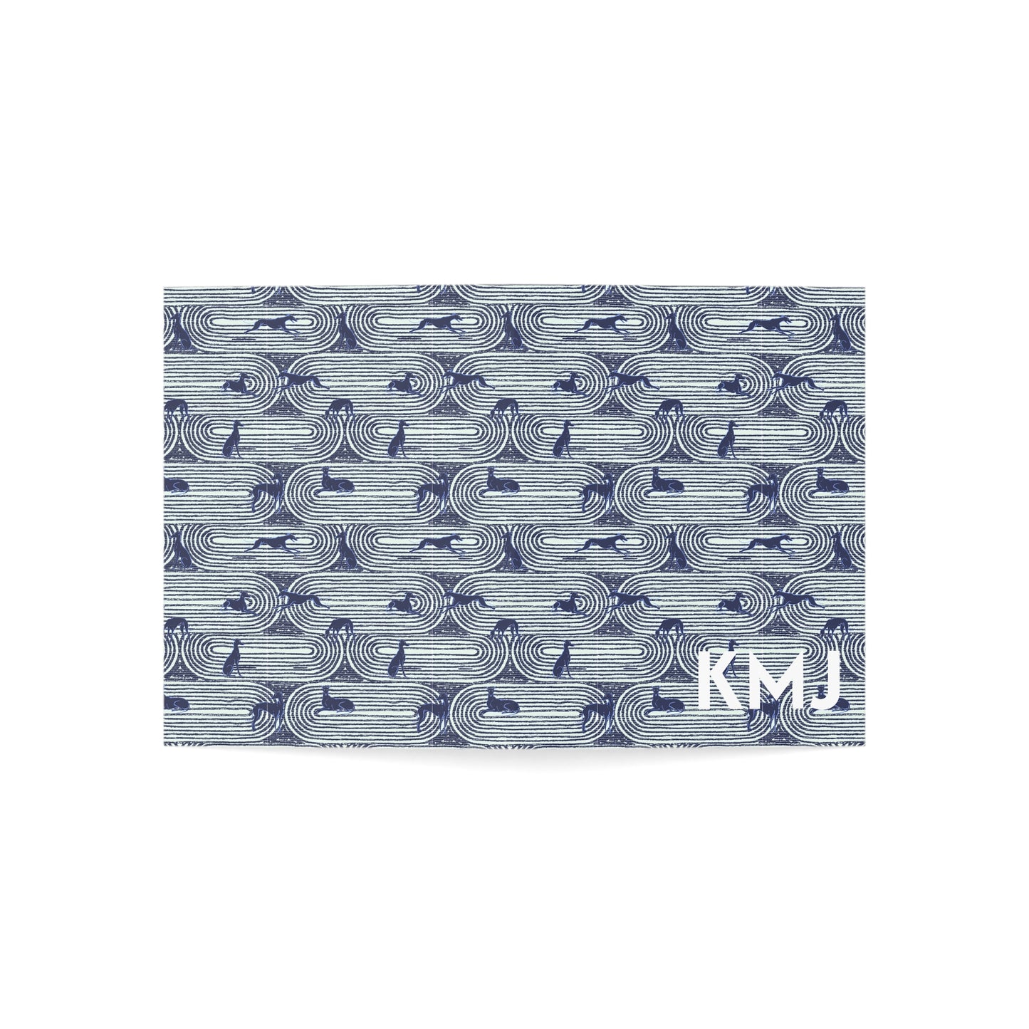Monogram Notecards | Greyhounds | Teal Track