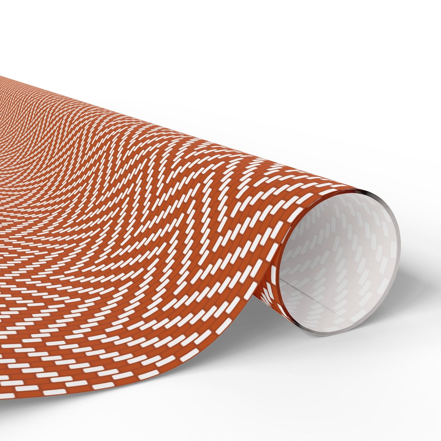 Gift Wrap | Dark Orange & White | Herringbone