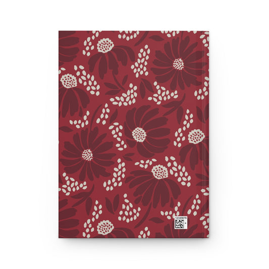 Hardcover Journal | Maroon & White | Bellis