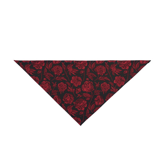 Pet Bandana | Red & Black | Peony