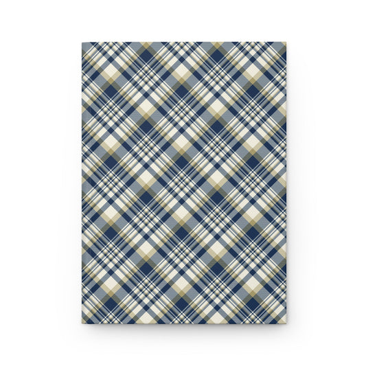 Hardcover Journal | Gold & Blue | Tartan