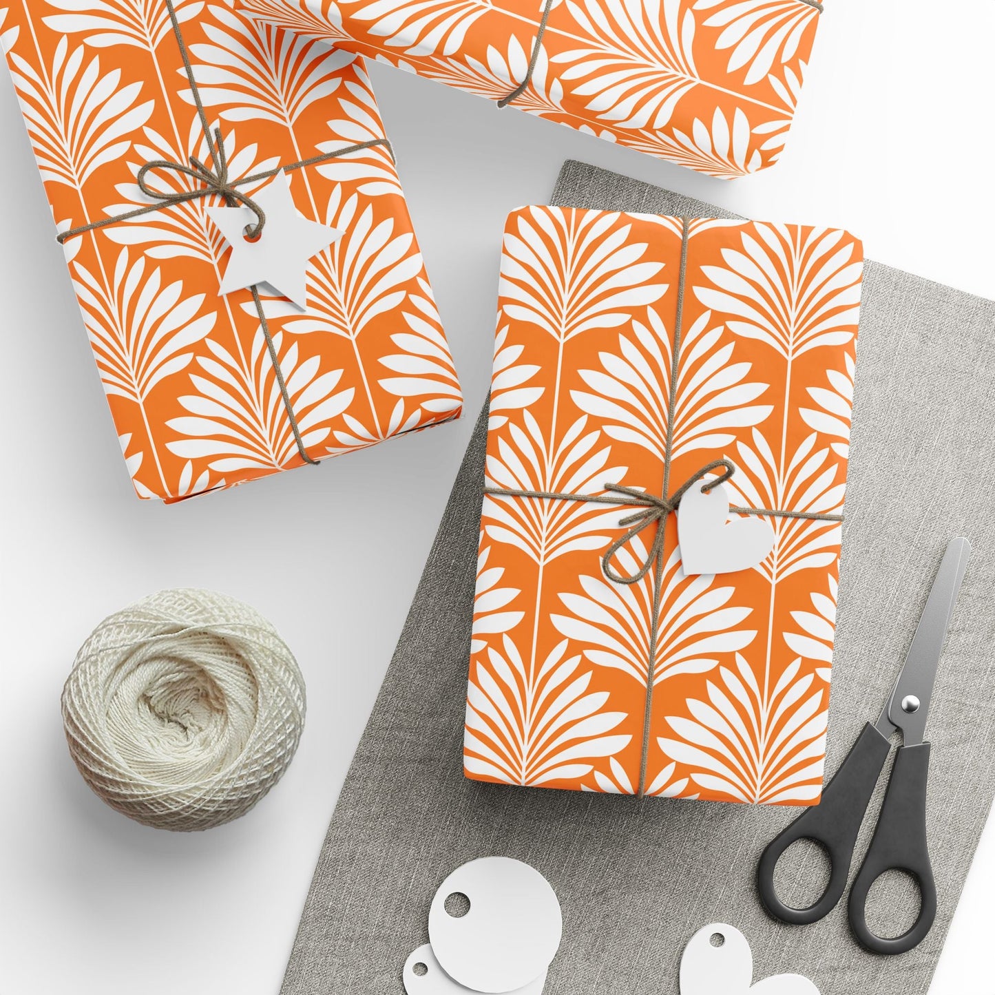 Gift Wrap | Orange & White | Deco