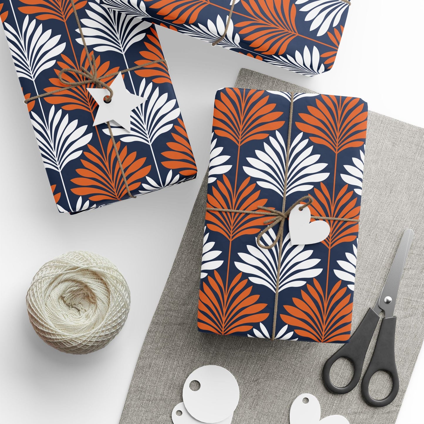 Gift Wrap | Orange & Blue | Deco