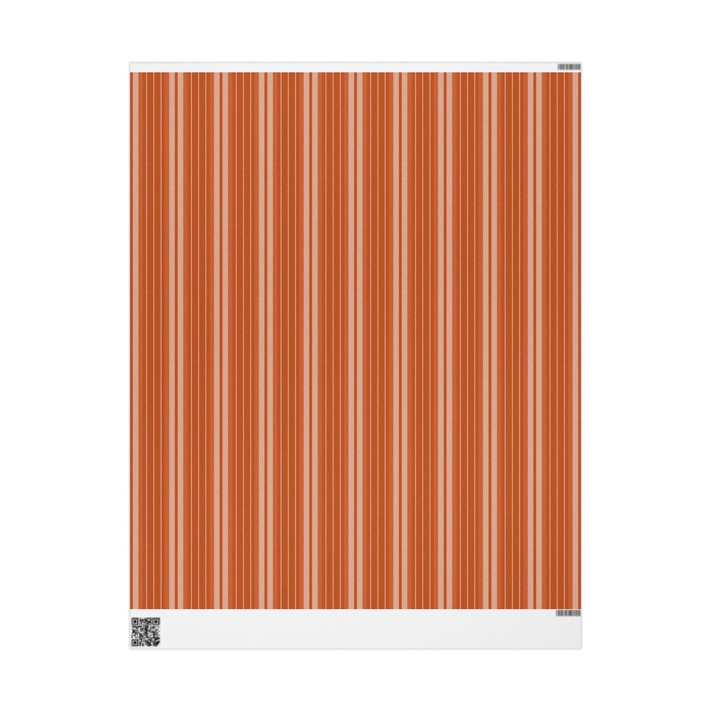 Gift Wrap | Dark Orange & White | Stripe