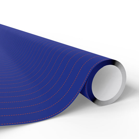 Gift Wrap | Bright Blue & Orange | Pinstripe