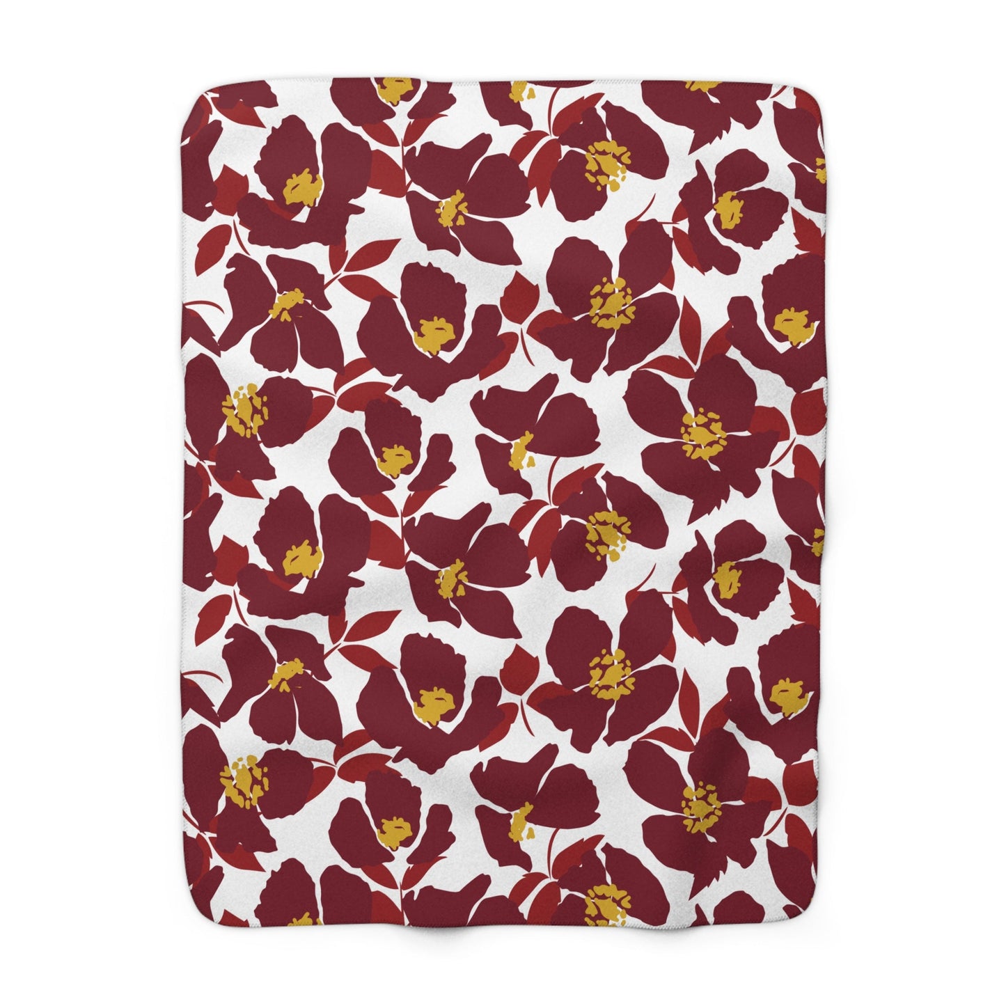 Sherpa Blanket | Red & Yellow | Poppy