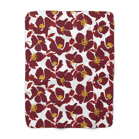 Sherpa Blanket | Red & Yellow | Poppy