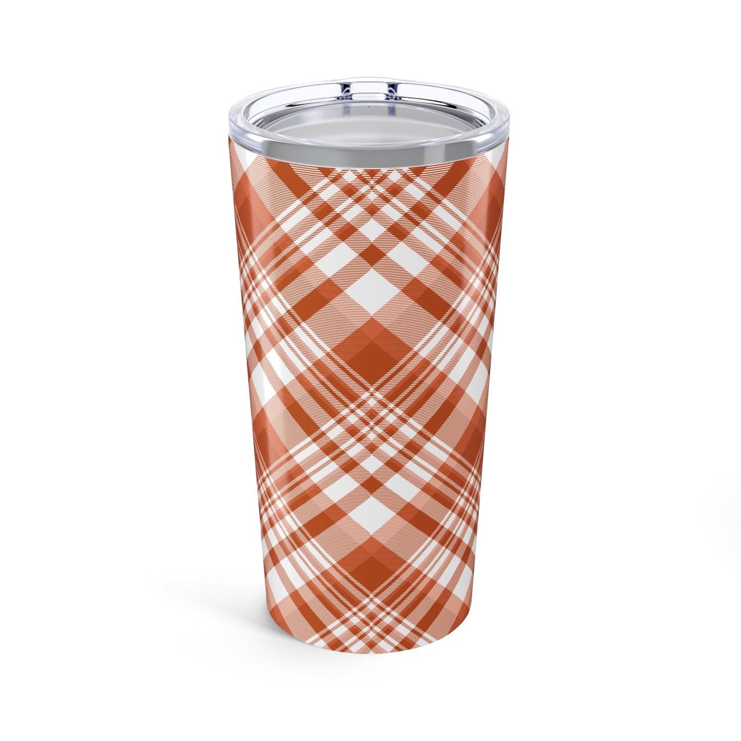 Tumbler | Dark Orange & White | Tartan