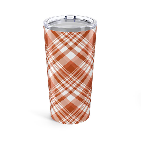 Tumbler | Dark Orange & White | Tartan