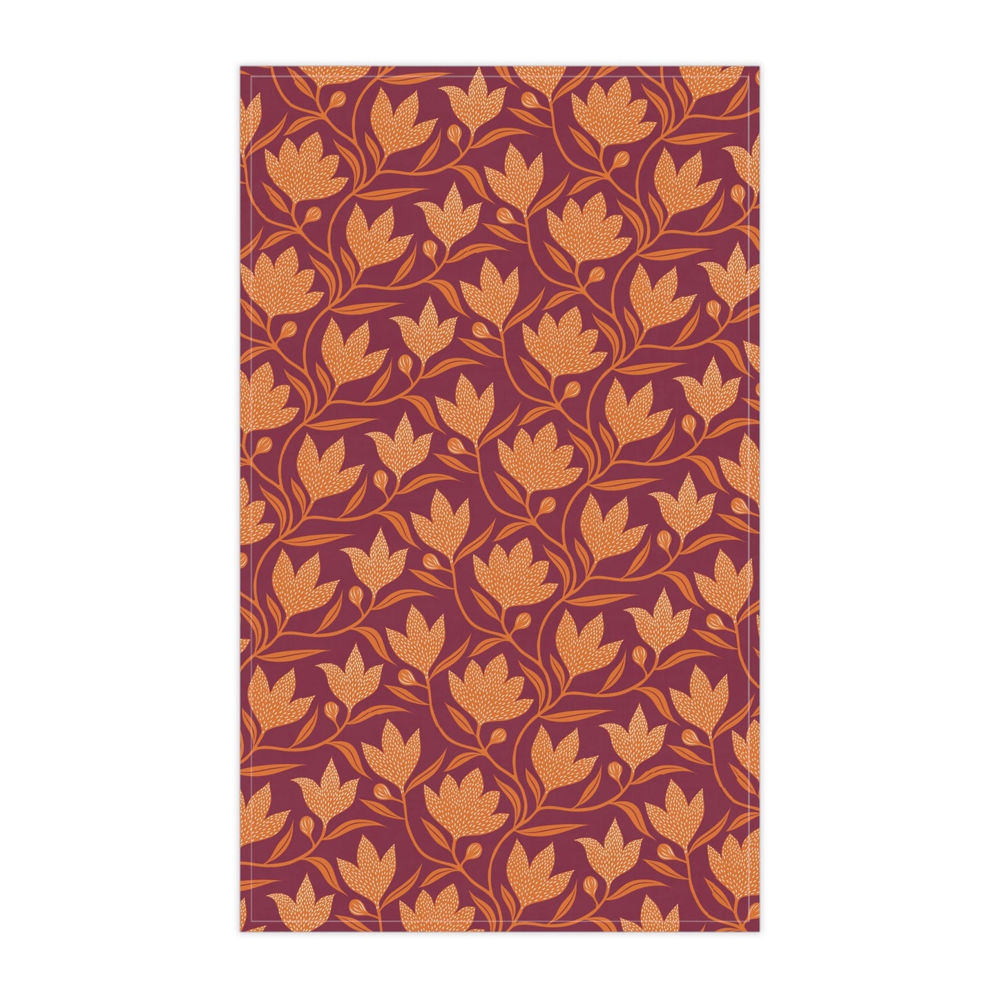 Tea Towels | Maroon & Orange | Magnolia