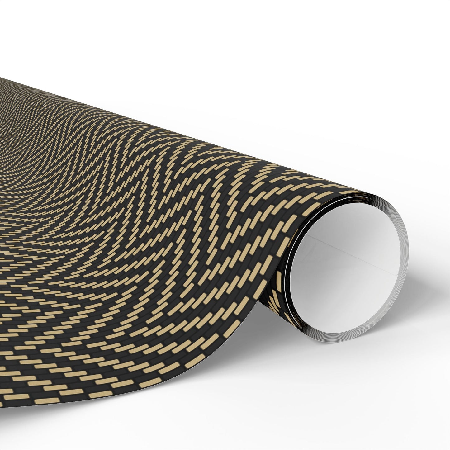 Gift Wrap | Black & Gold | Herringbone