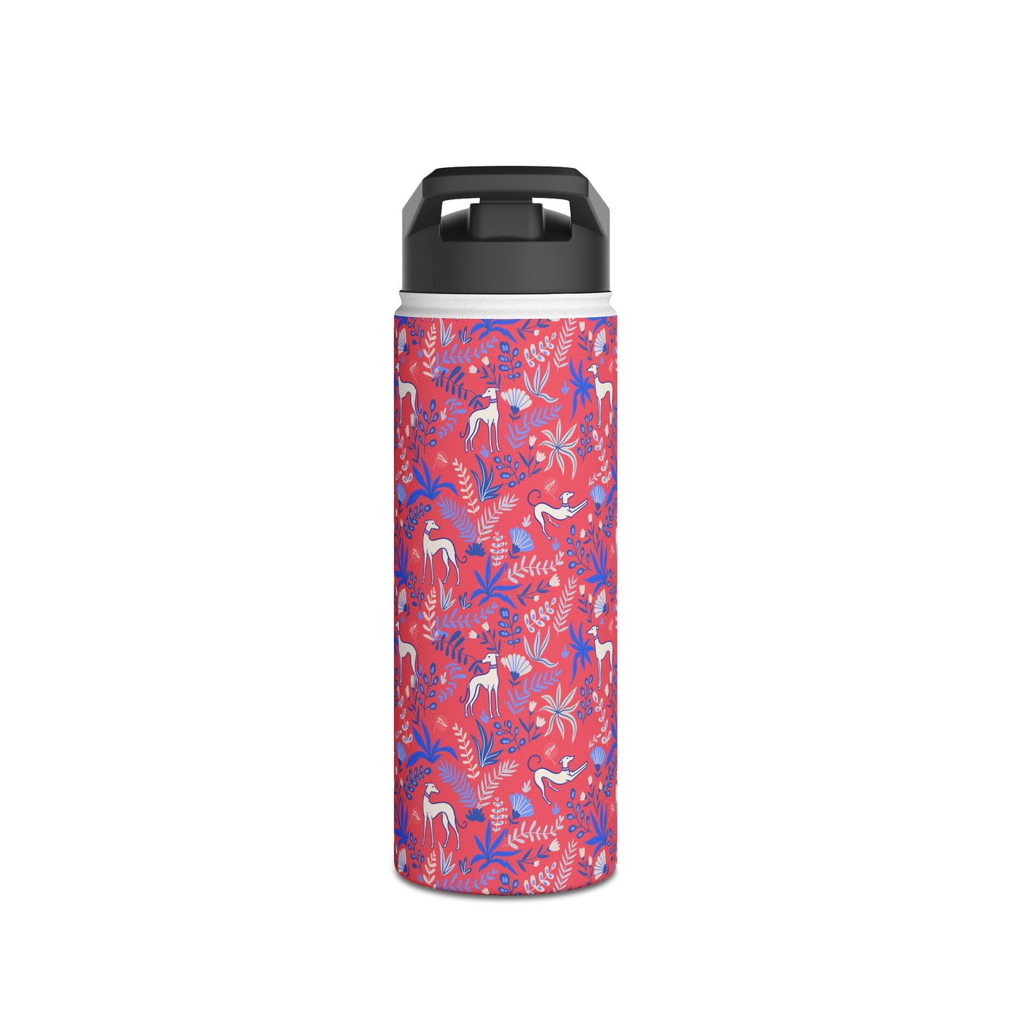 Insulated Water Bottle | Greyhounds | Pink Fern