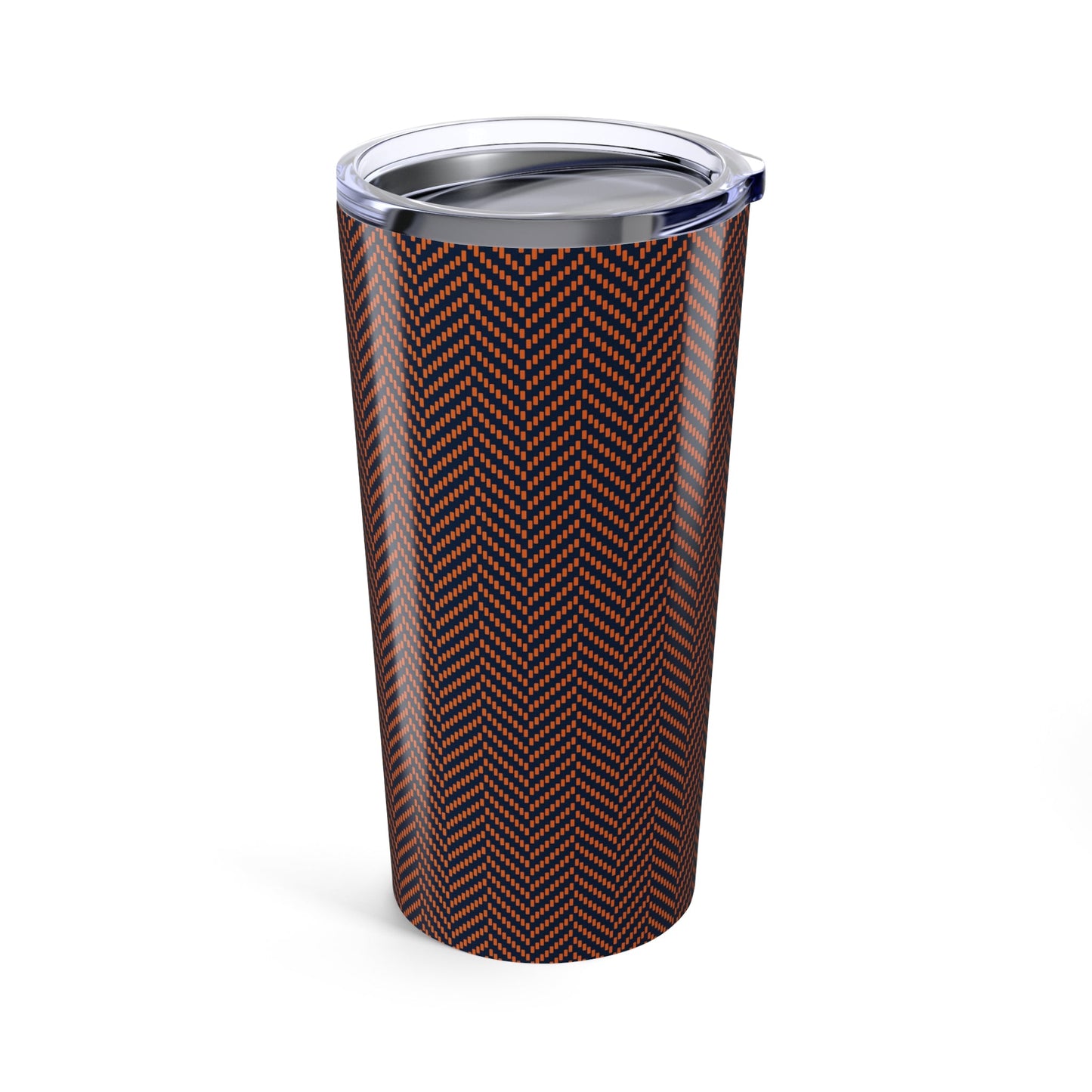 Tumbler | Orange & Blue | Herringbone