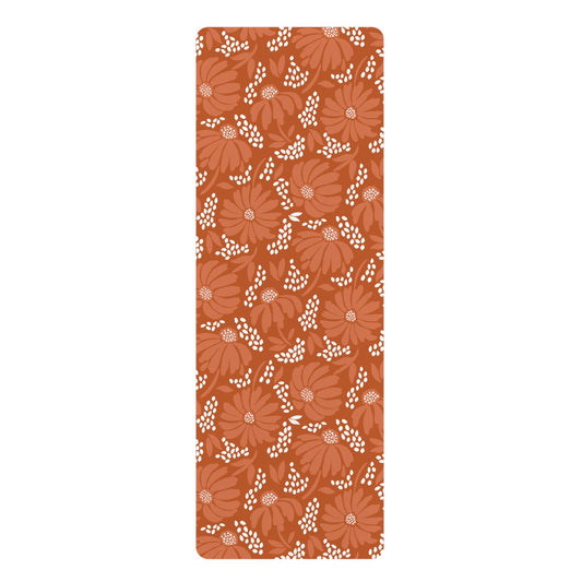 Yoga Mat | Dark Orange & White | Bellis