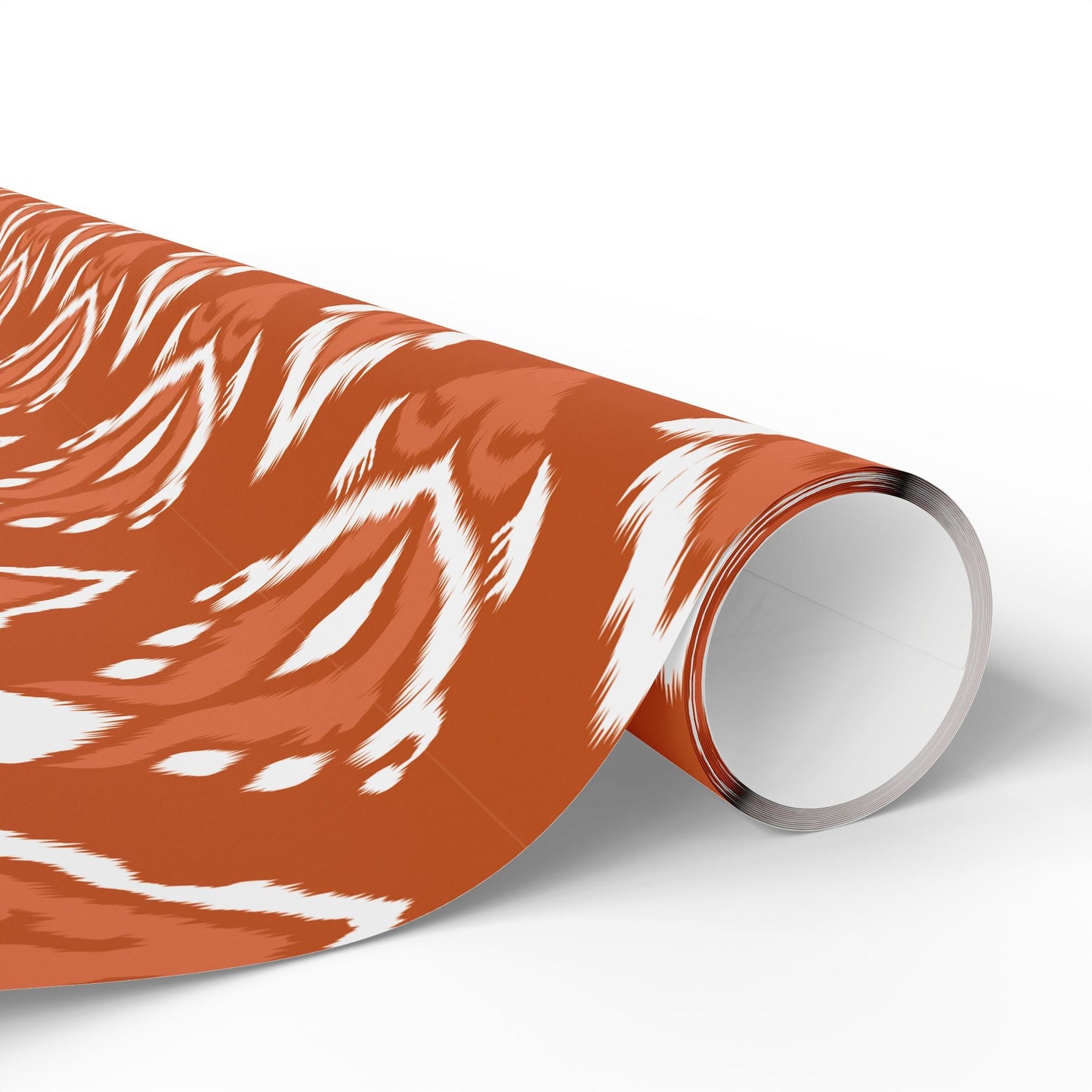 Gift Wrap | Dark Orange & White | Ikat
