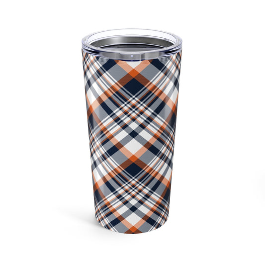 Tumbler | Orange & Blue | Tartan