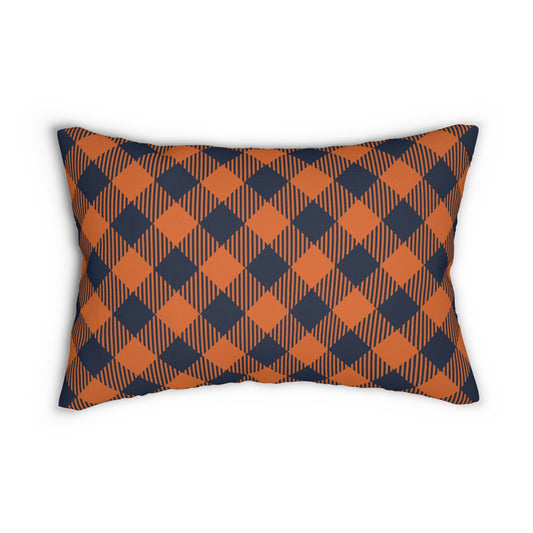 Pillow | Orange & Blue | Gingham