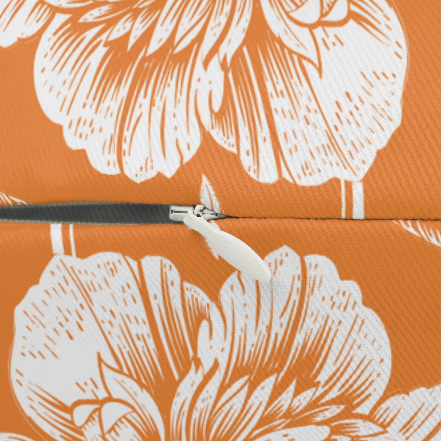 Pillow | Orange & White | Peony