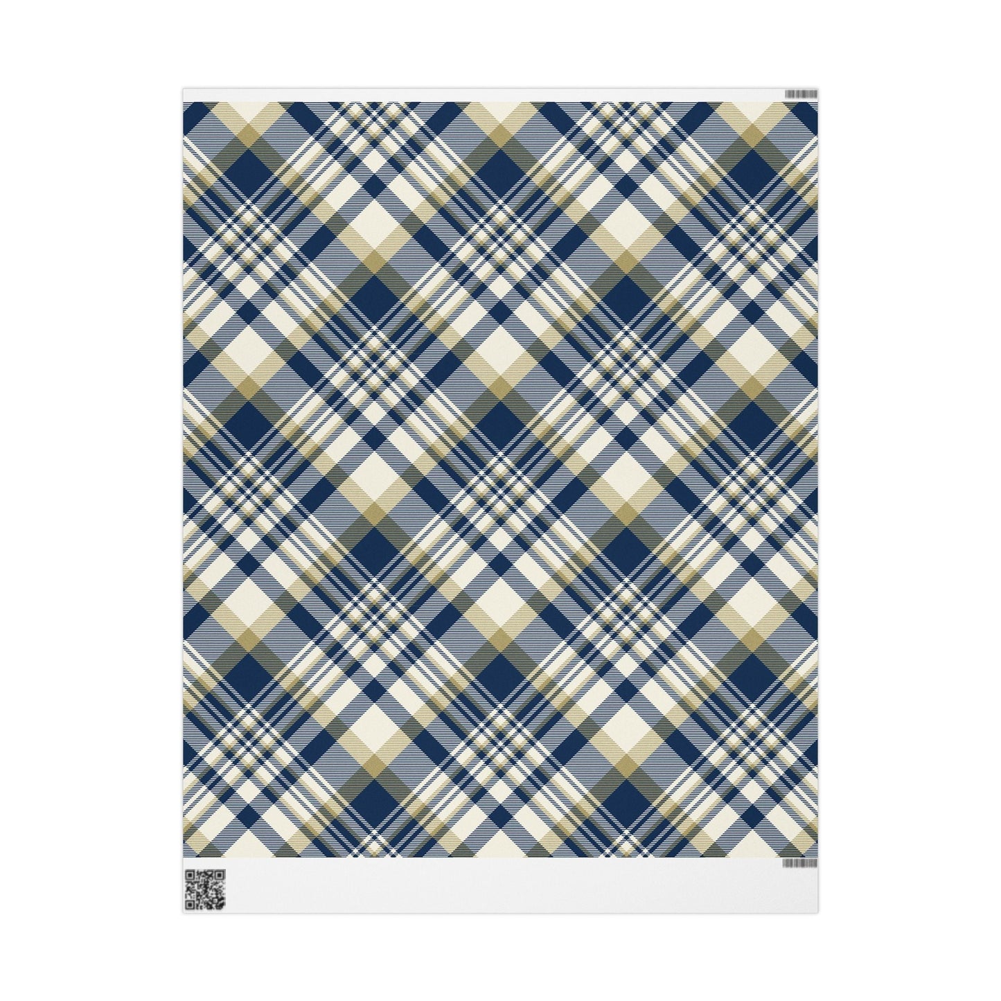 Gift Wrap | Blue & Gold | Tartan