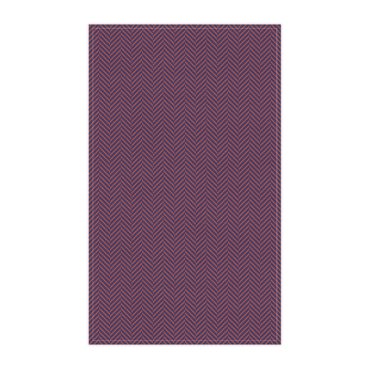 Tea Towels | Bright Blue & Orange | Herringbone