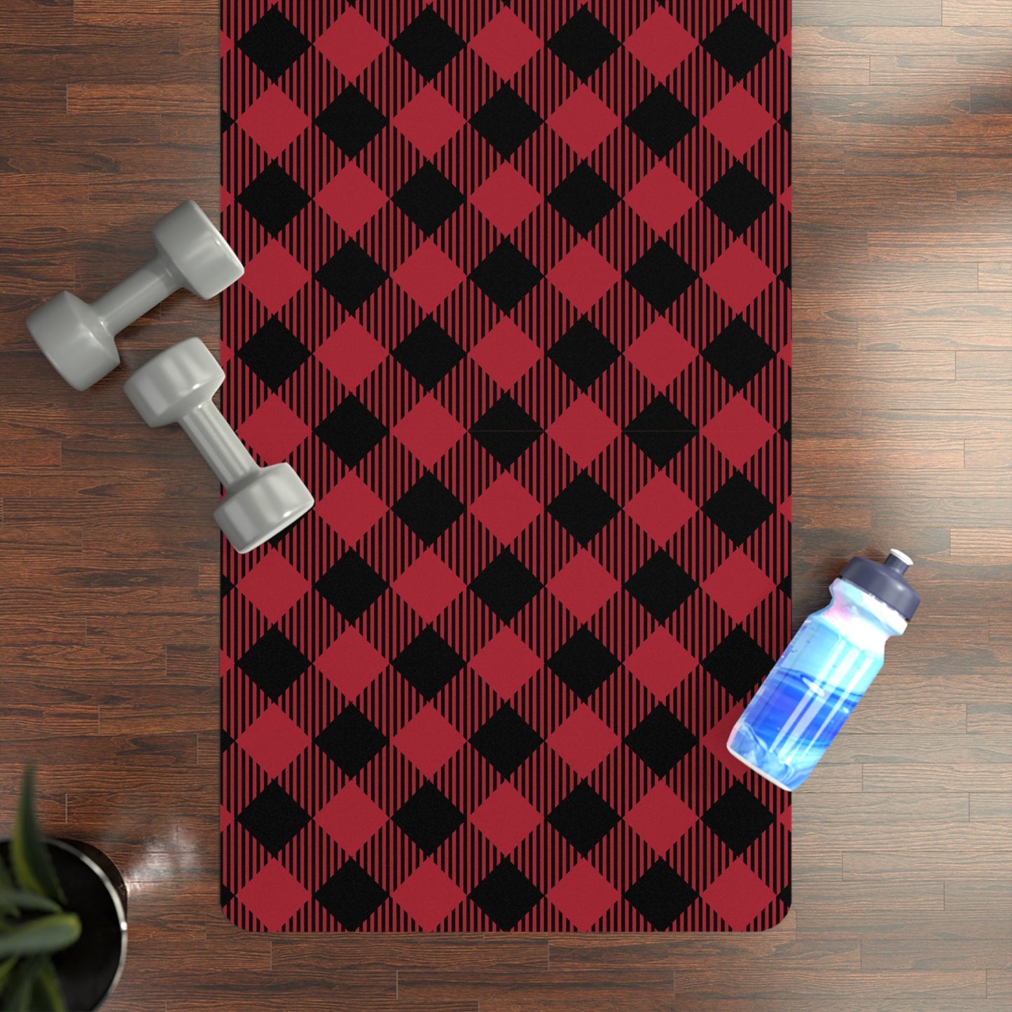 Yoga Mat | Red & Black | Gingham