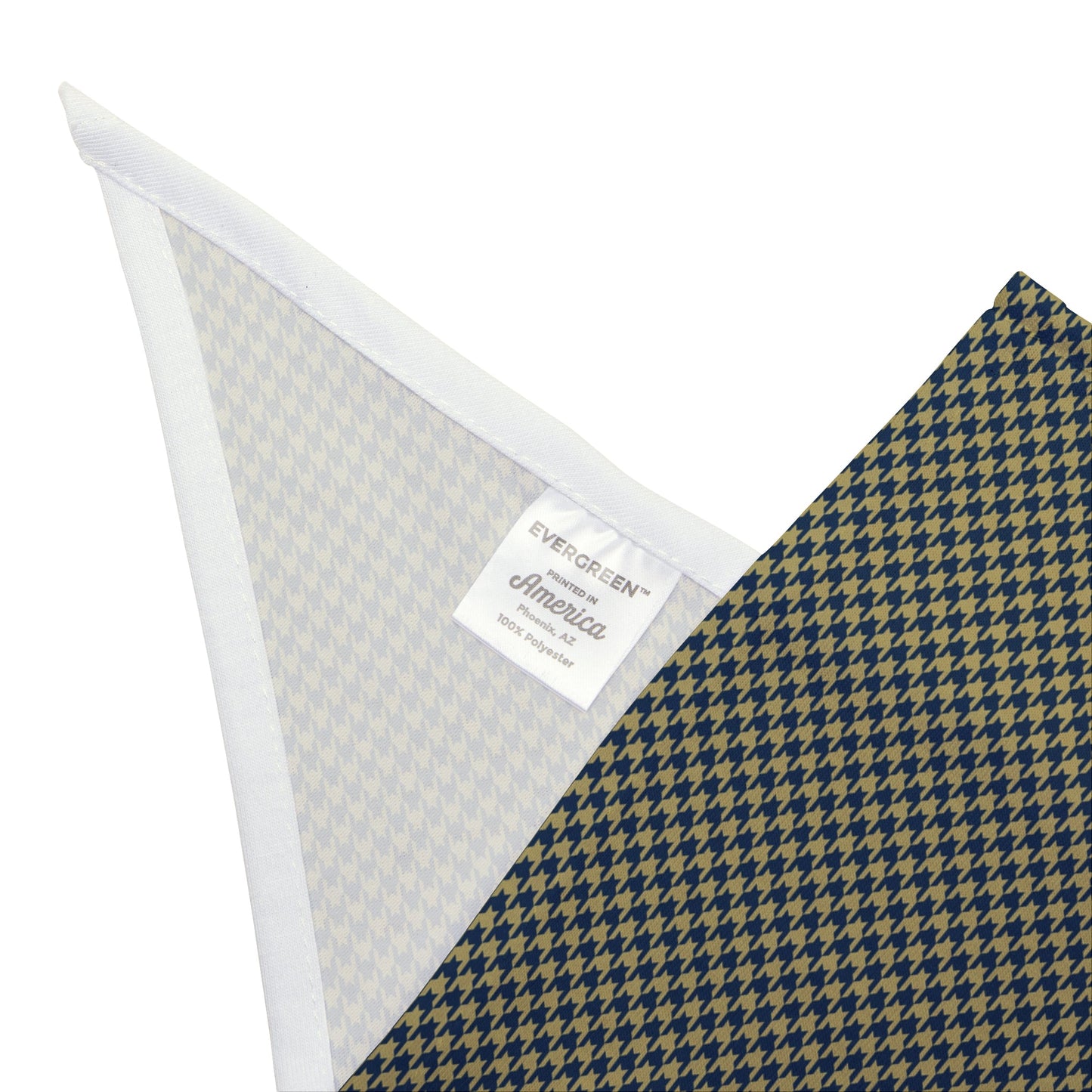 Pet Bandana | Blue & Gold | Houndstooth