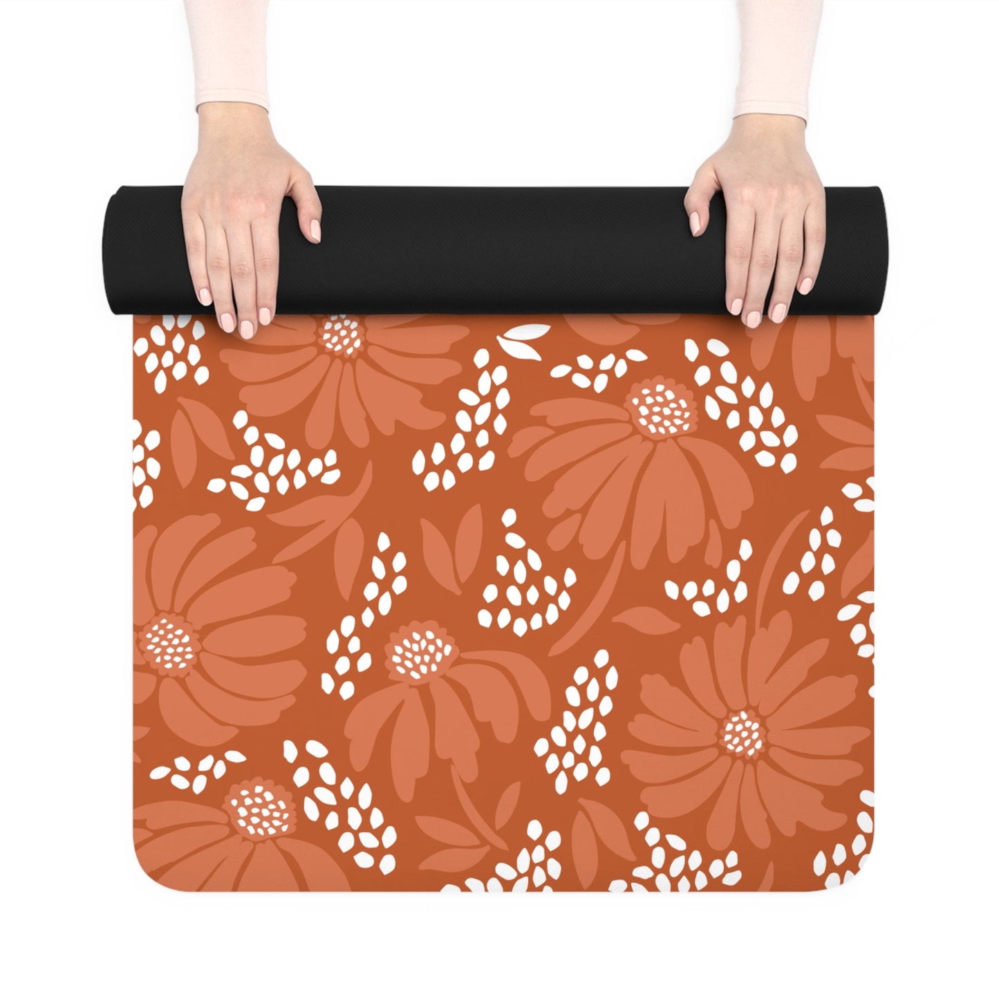 Yoga Mat | Dark Orange & White | Bellis
