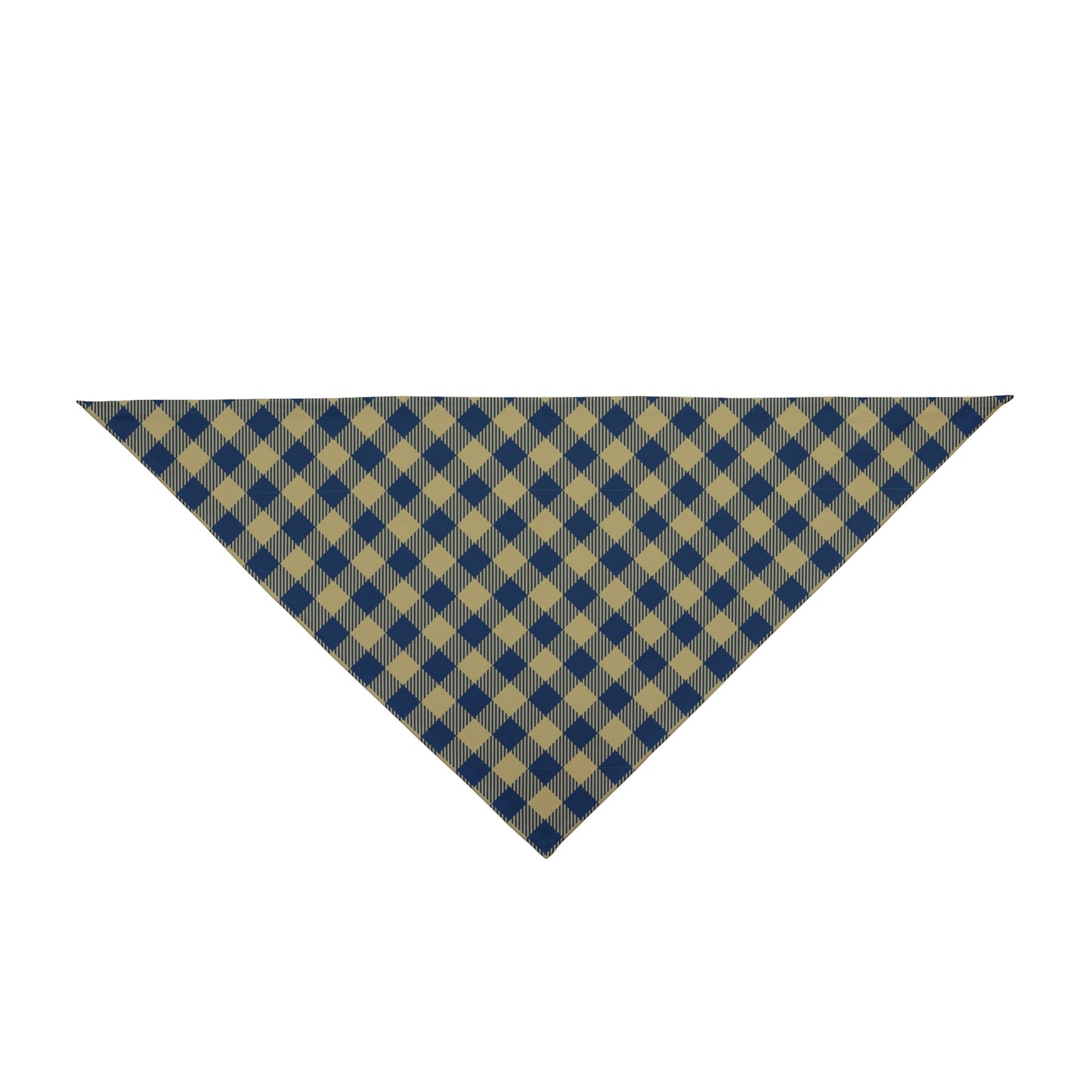 Pet Bandana | Blue & Gold | Gingham