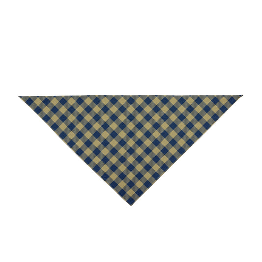Pet Bandana | Blue & Gold | Gingham