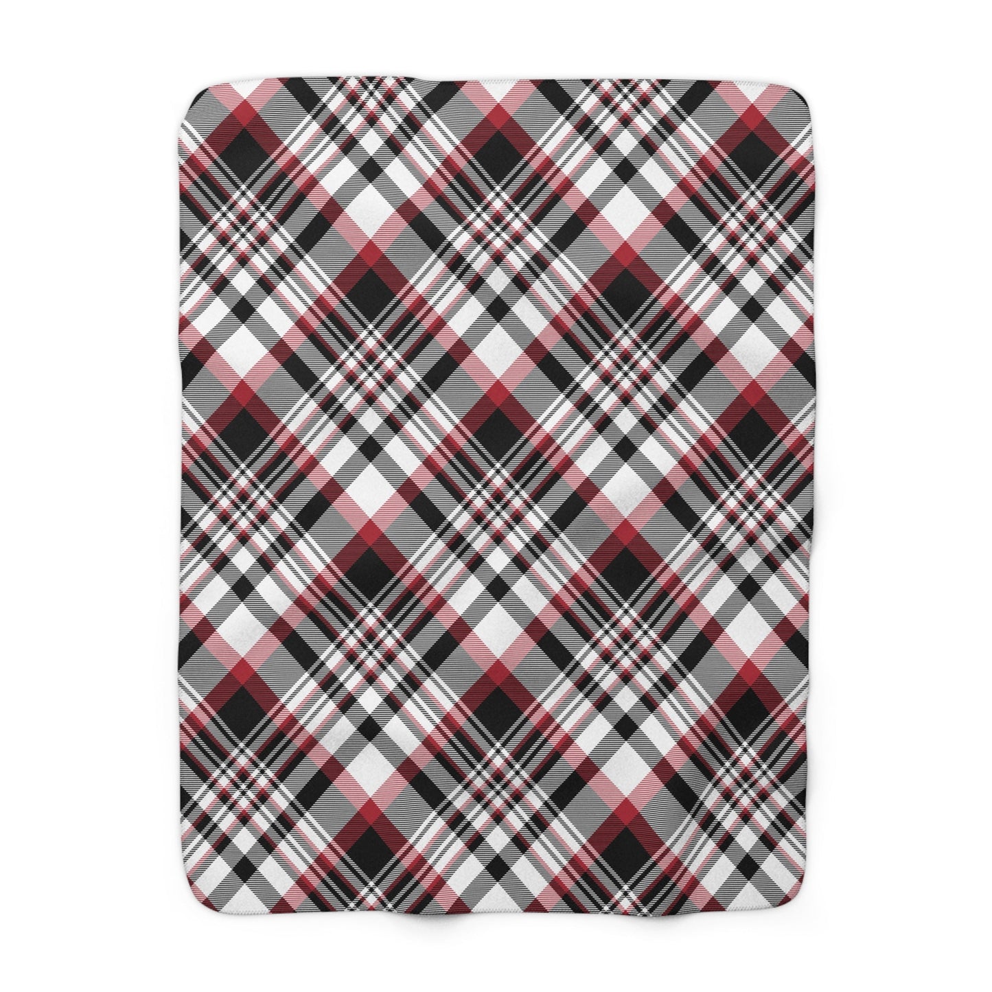 Sherpa Fleece Blanket | Red & Black | Tartan