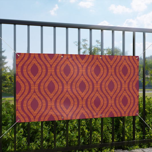 Banner | Maroon & Orange | Ogee