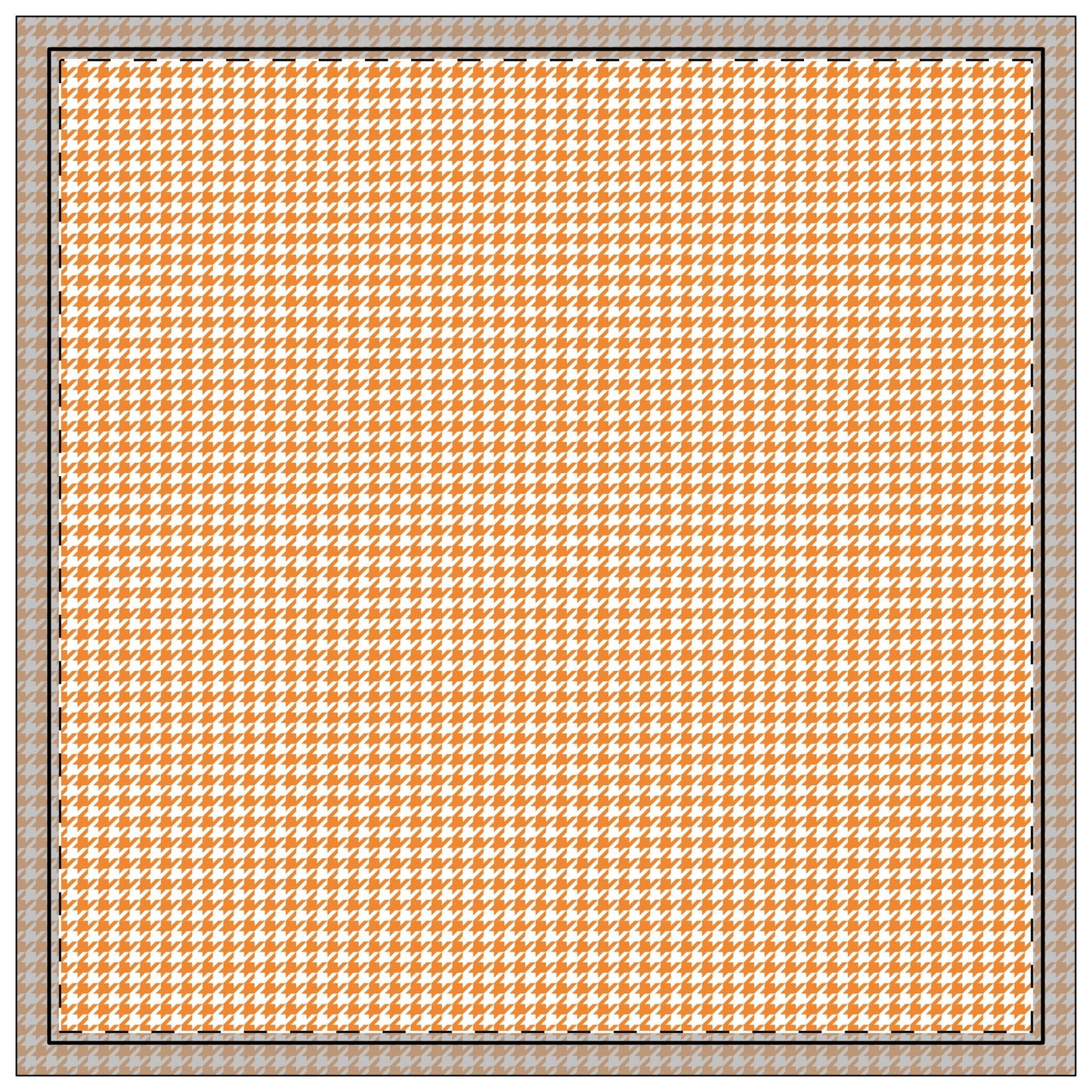 Napkin 4-set | Orange & White | Houndstooth