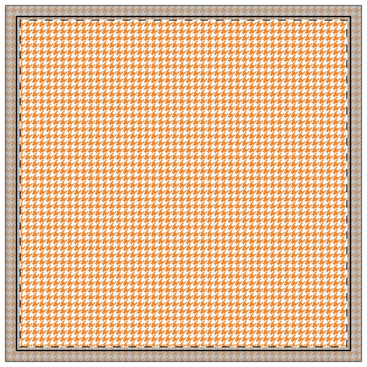 Napkin 4-set | Orange & White | Houndstooth