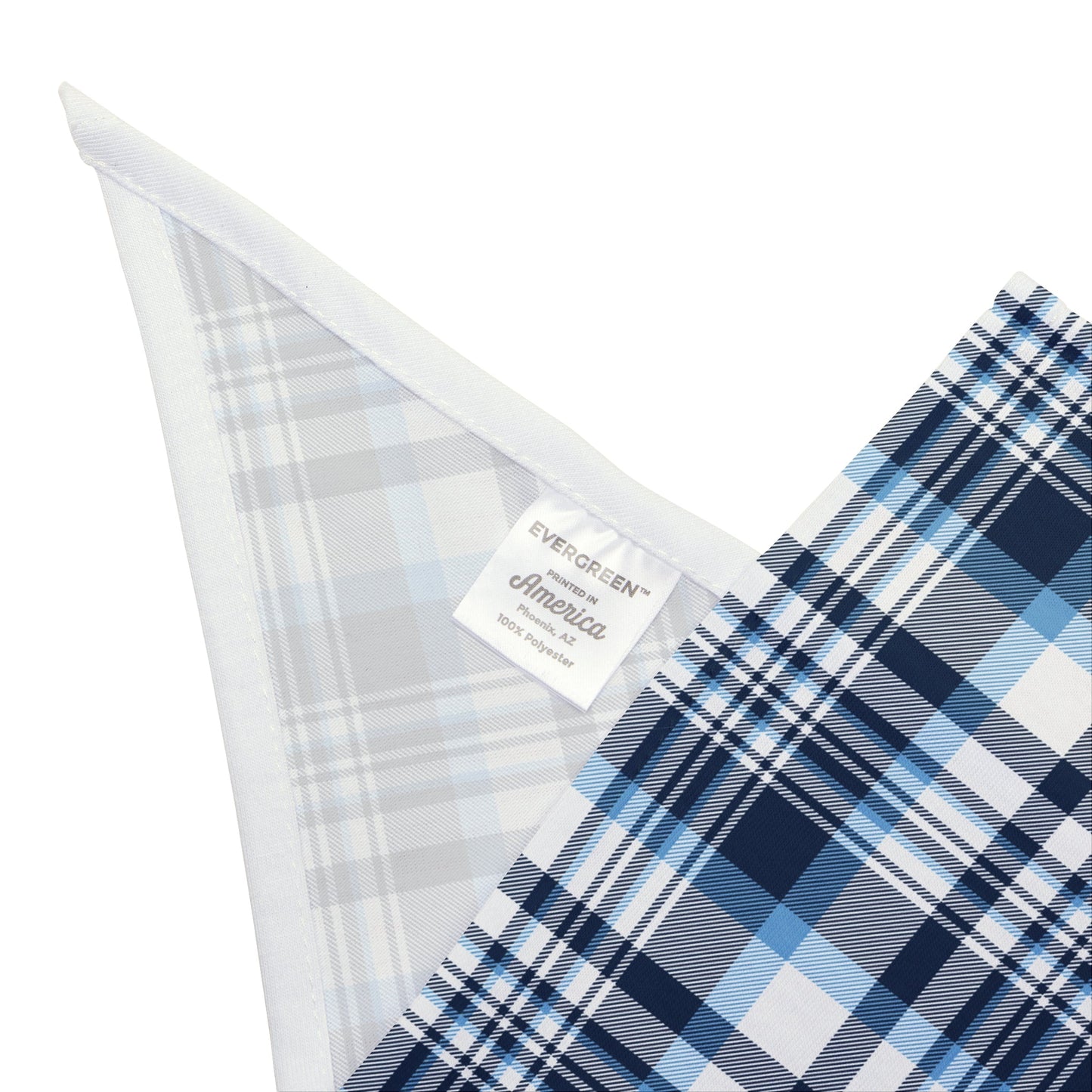 Pet Bandana | Light Blue & White | Tartan