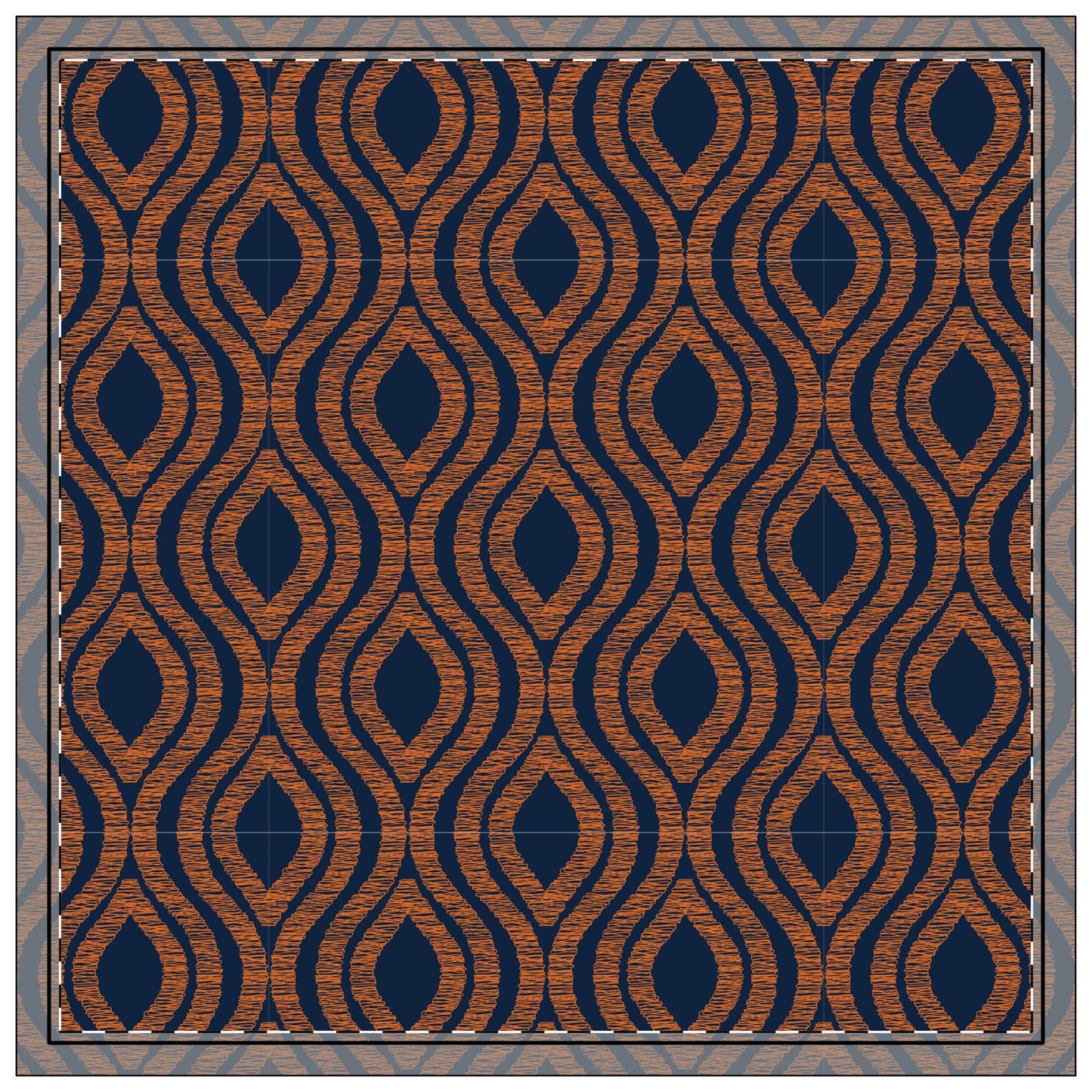 Napkins | Orange & Blue | Ogee