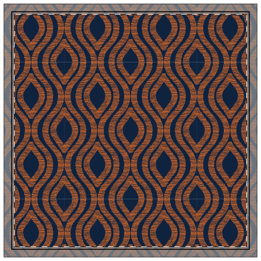 Napkins | Orange & Blue | Ogee