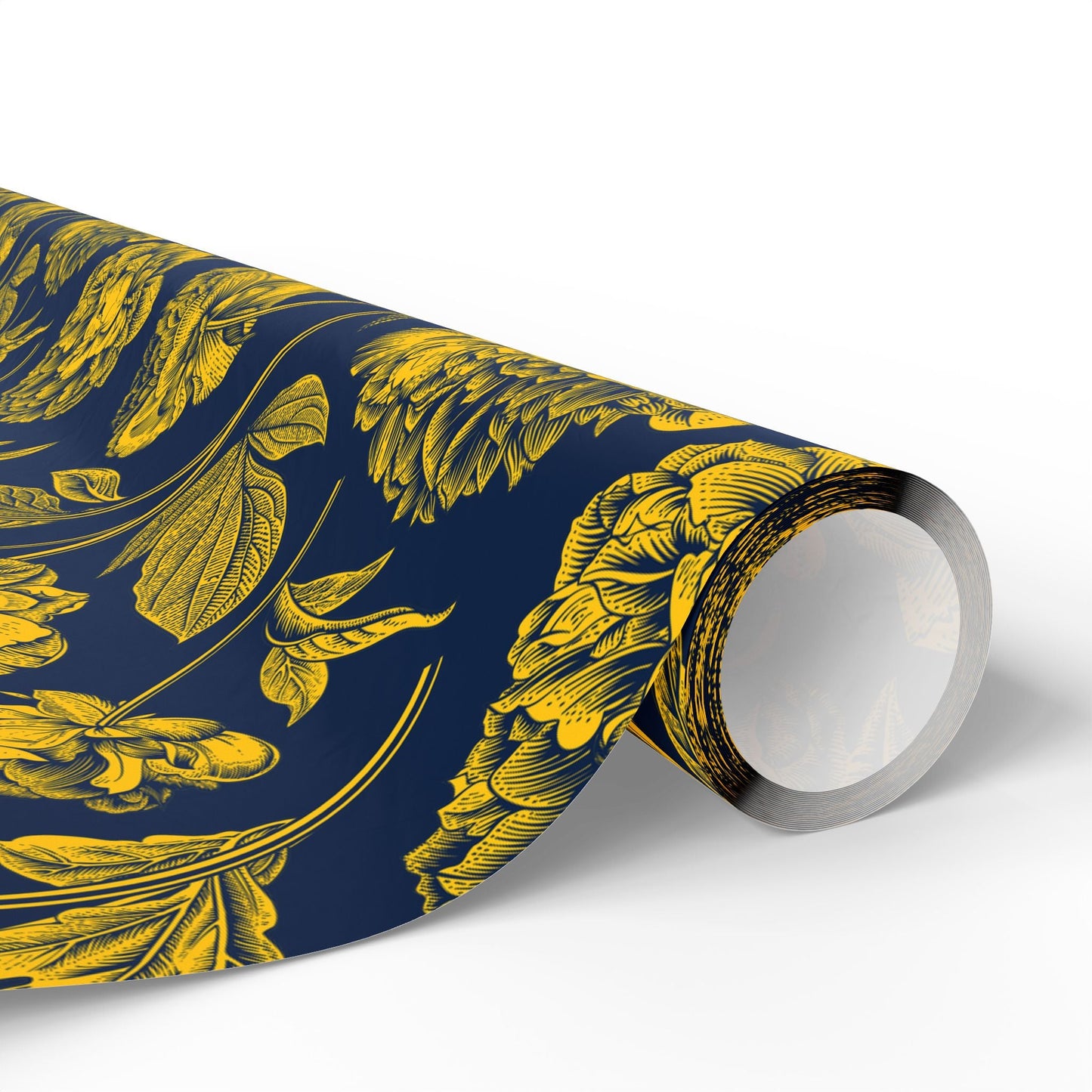 Gift Wrap | Yellow & Blue | Peony