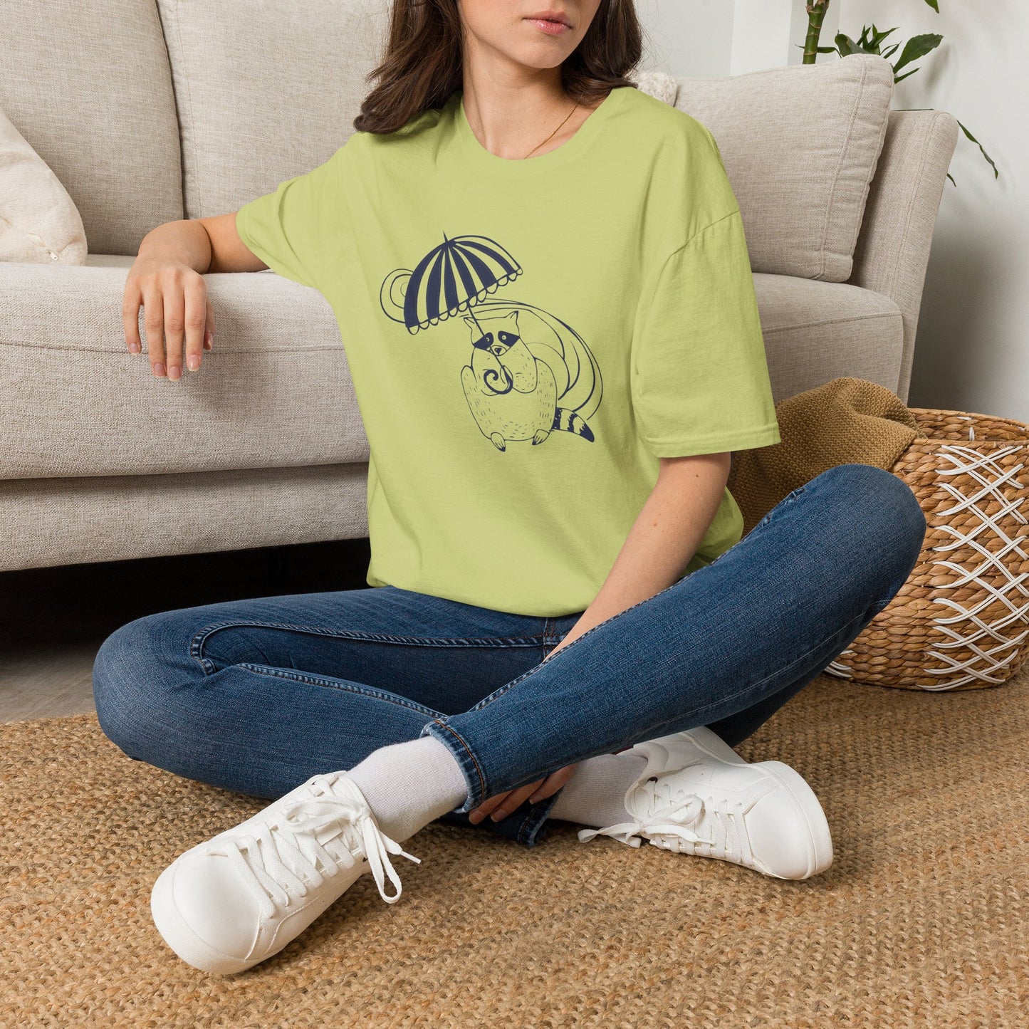 NYP Adult Tee | Raccoon Umbrella
