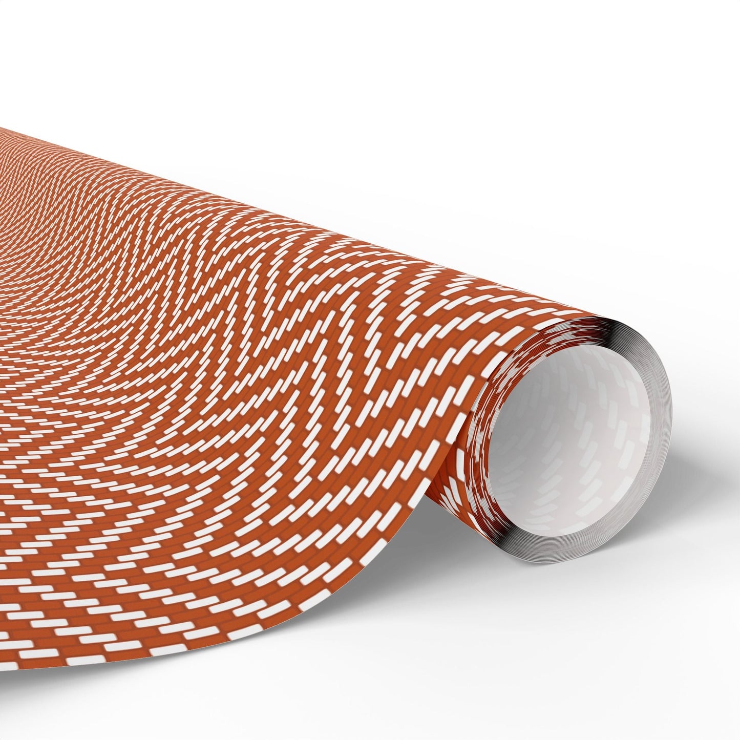 Gift Wrap | Dark Orange & White | Herringbone