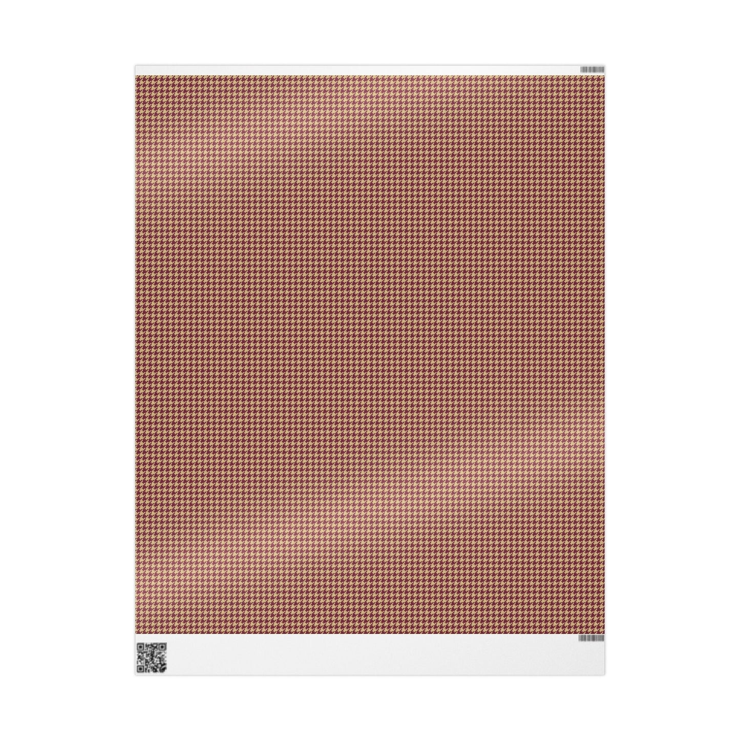 Gift Wrap | Maroon & Gold | Houndstooth