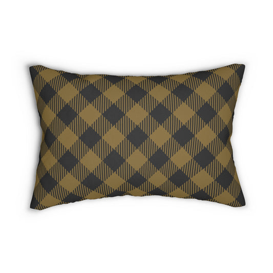 Pillow | Black & Gold | Gingham