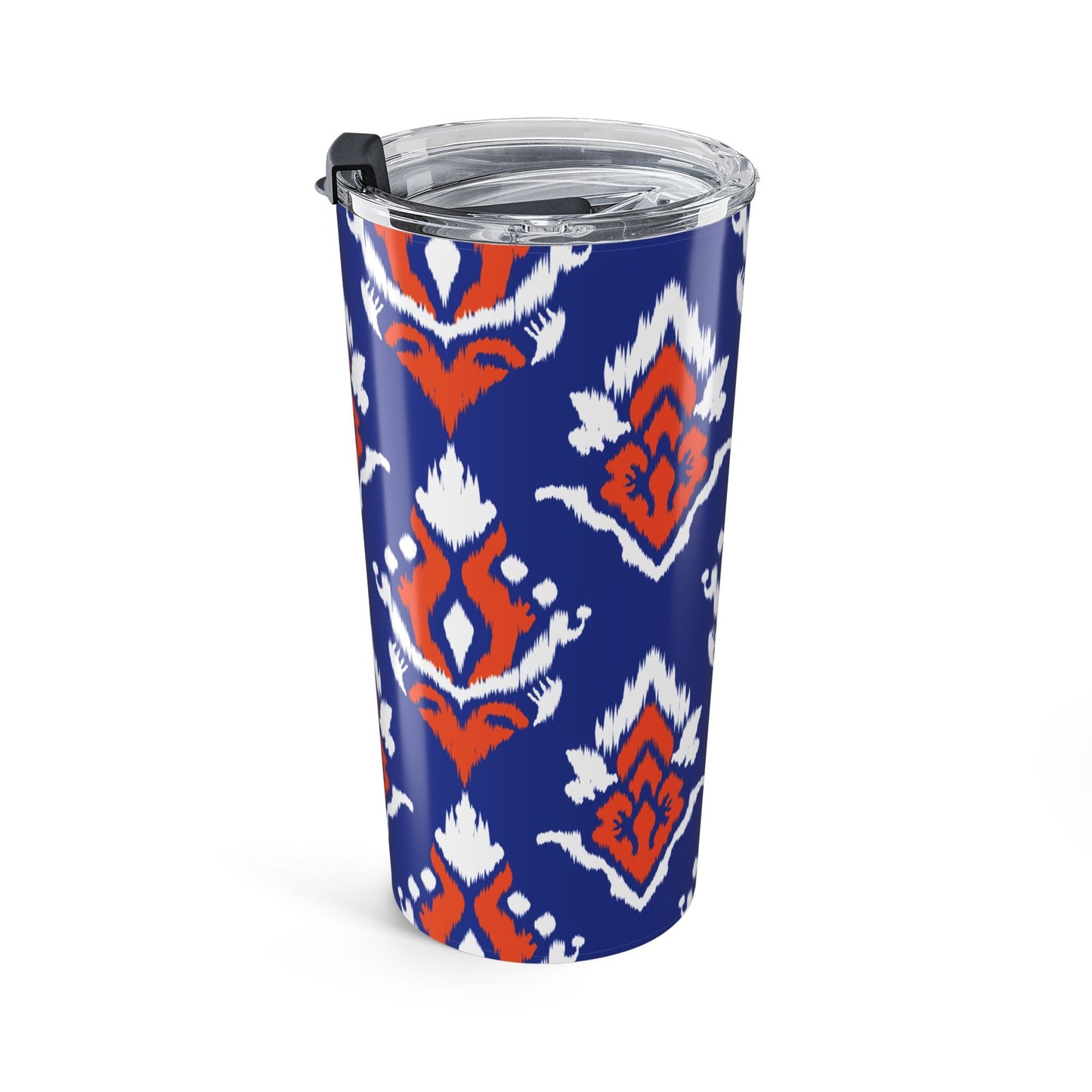 Tumbler | Bright Blue & Orange | Ikat
