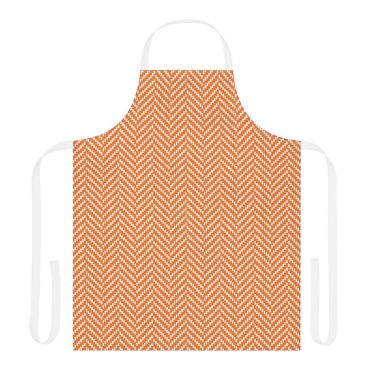 Apron | Orange & White | Herringbone